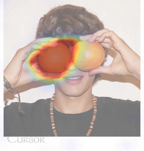 Top Visual Retrieval Head attention for the orange grounding example.