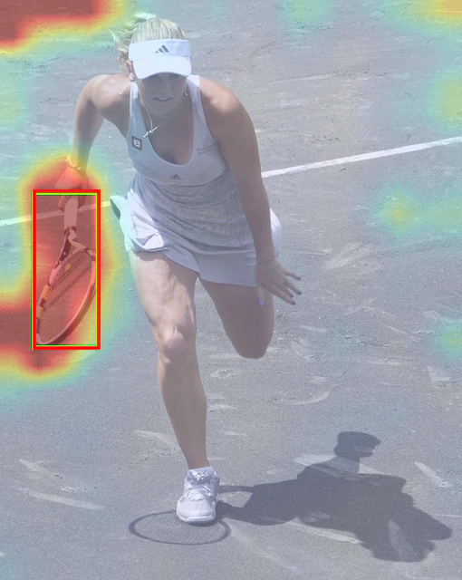 All-head attention for the tennis grounding example.